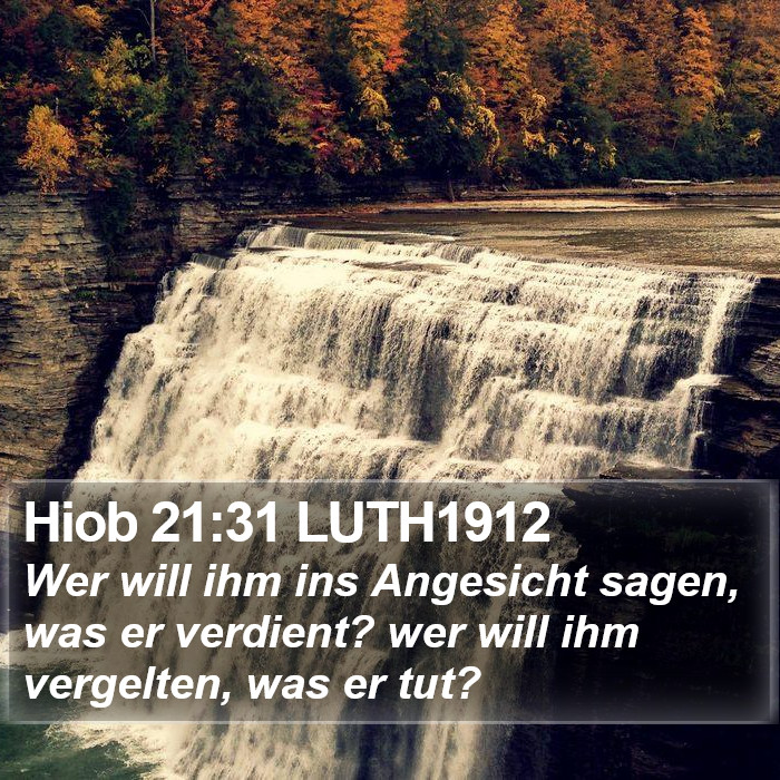 Hiob 21:31 LUTH1912 Bible Study