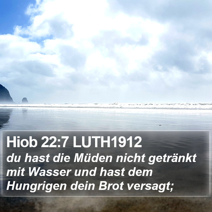 Hiob 22:7 LUTH1912 Bible Study