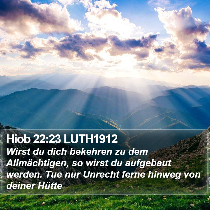 Hiob 22:23 LUTH1912 Bible Study