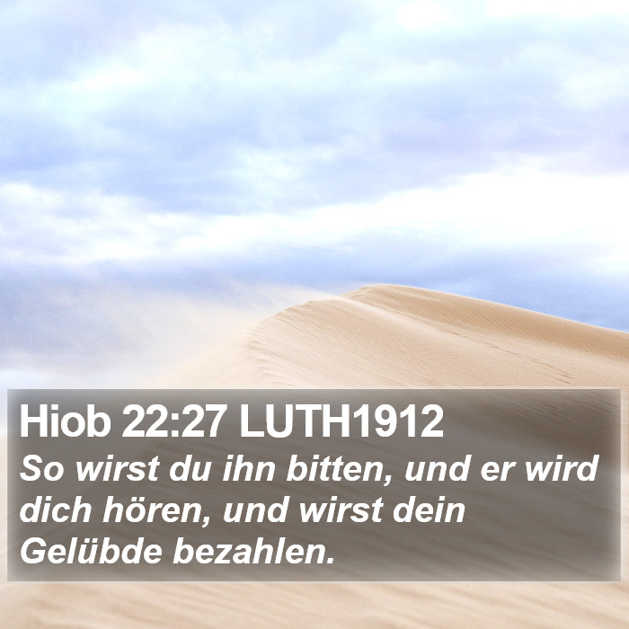 Hiob 22:27 LUTH1912 Bible Study