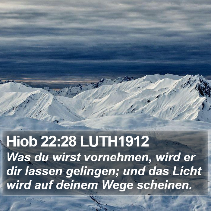 Hiob 22:28 LUTH1912 Bible Study