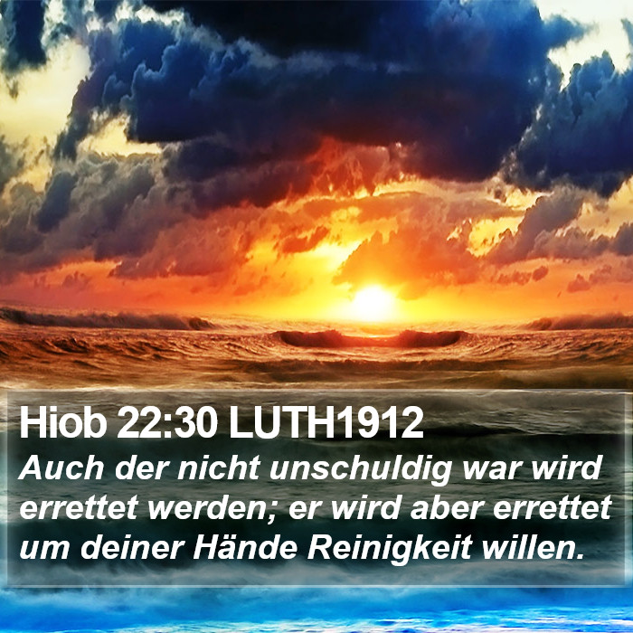 Hiob 22:30 LUTH1912 Bible Study