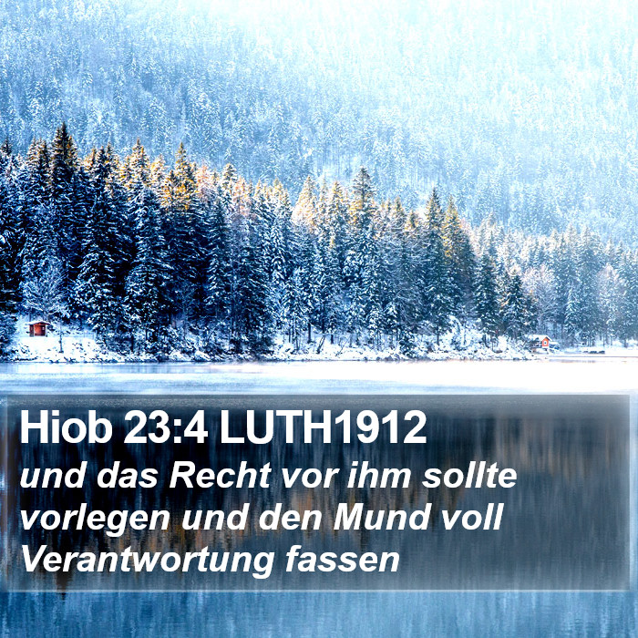 Hiob 23:4 LUTH1912 Bible Study