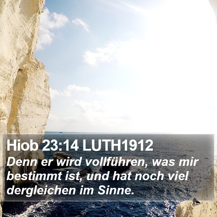 Hiob 23:14 LUTH1912 Bible Study