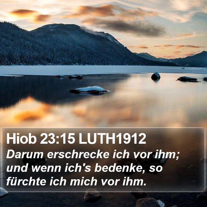 Hiob 23:15 LUTH1912 Bible Study