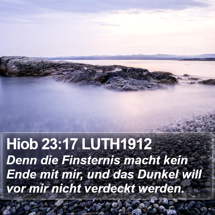 Hiob 23:17 LUTH1912 Bible Study