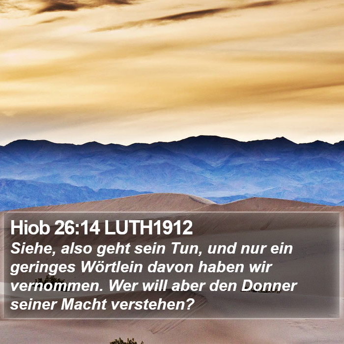 Hiob 26:14 LUTH1912 Bible Study