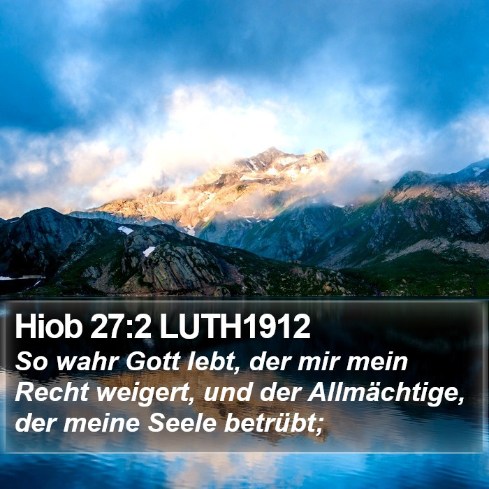 Hiob 27:2 LUTH1912 Bible Study