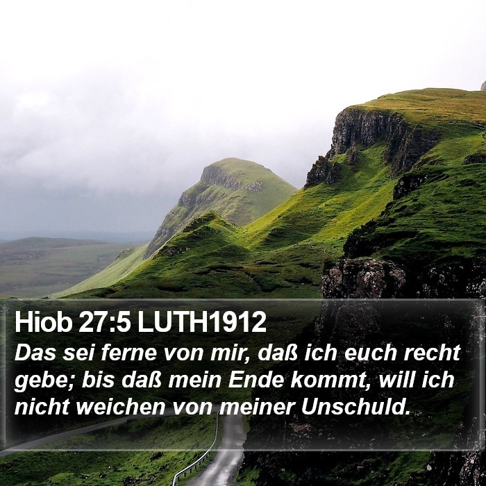 Hiob 27:5 LUTH1912 Bible Study
