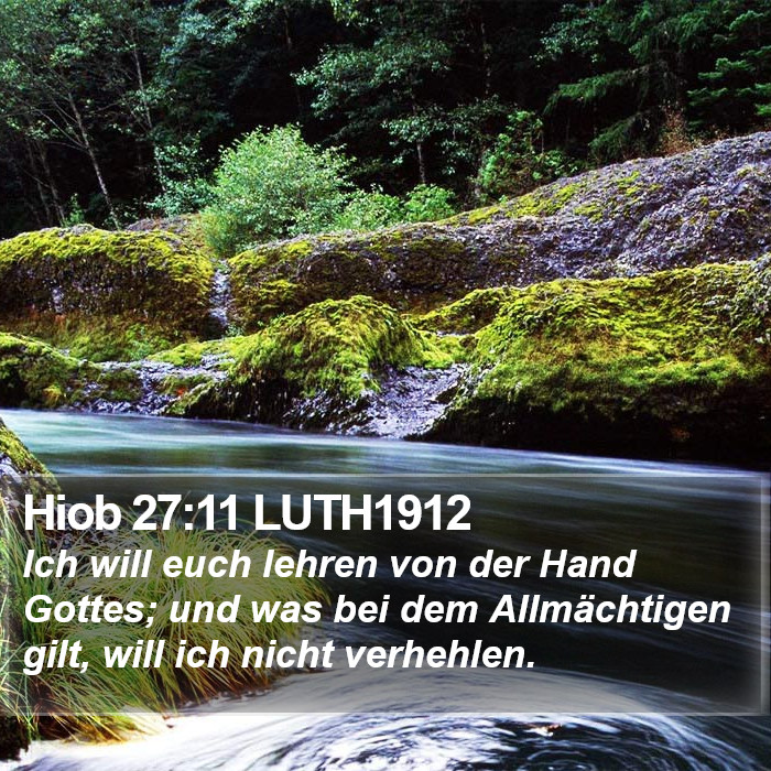 Hiob 27:11 LUTH1912 Bible Study