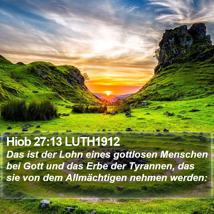 Hiob 27:13 LUTH1912 Bible Study