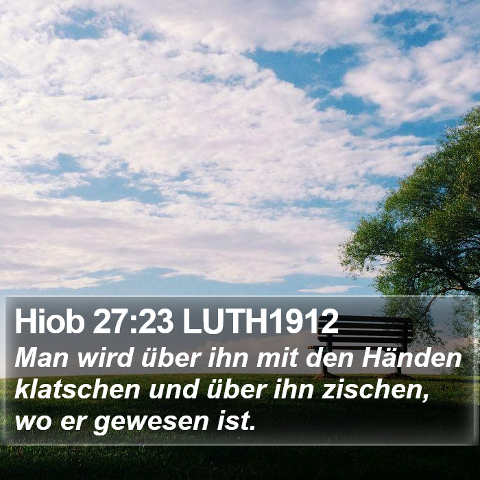 Hiob 27:23 LUTH1912 Bible Study