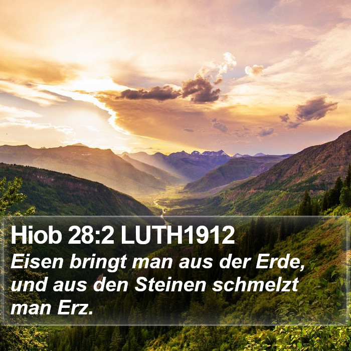 Hiob 28:2 LUTH1912 Bible Study