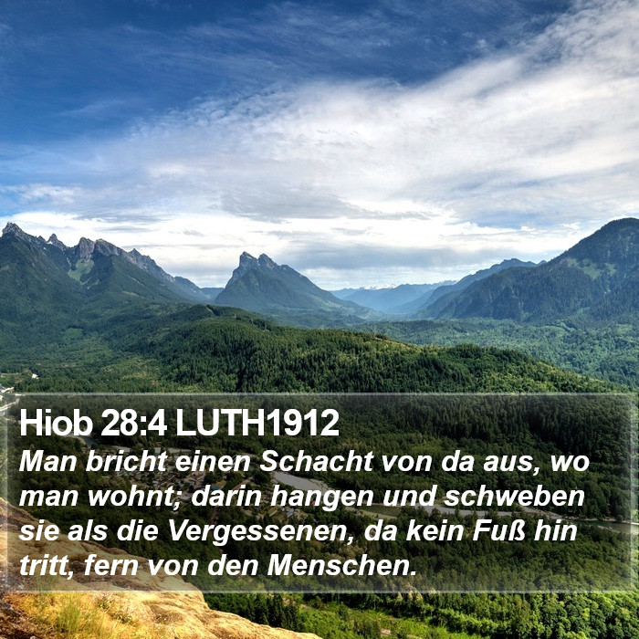 Hiob 28:4 LUTH1912 Bible Study