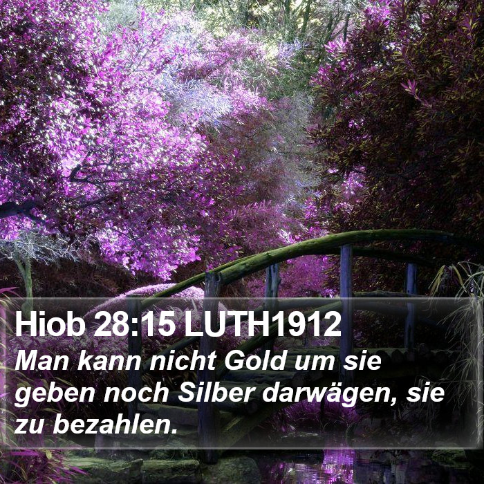Hiob 28:15 LUTH1912 Bible Study