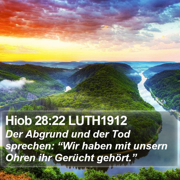 Hiob 28:22 LUTH1912 Bible Study