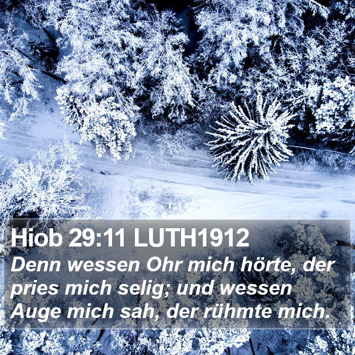 Hiob 29:11 LUTH1912 Bible Study