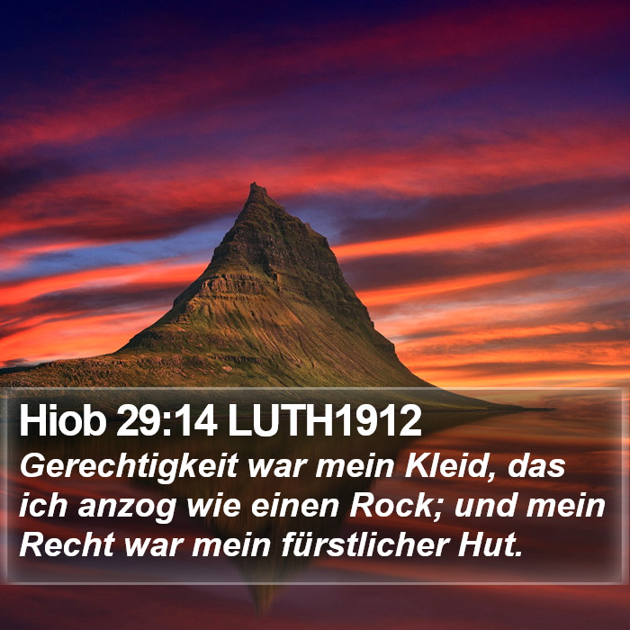 Hiob 29:14 LUTH1912 Bible Study