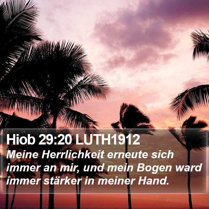 Hiob 29:20 LUTH1912 Bible Study