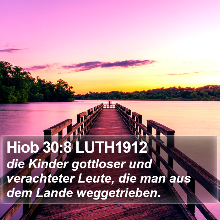 Hiob 30:8 LUTH1912 Bible Study