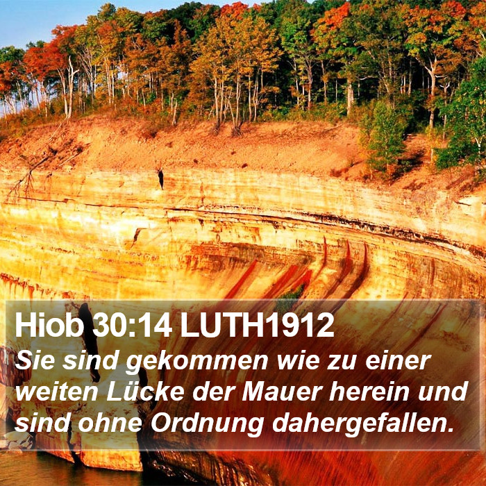 Hiob 30:14 LUTH1912 Bible Study