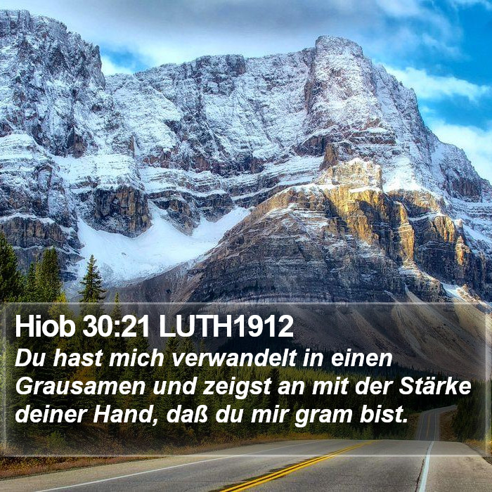 Hiob 30:21 LUTH1912 Bible Study