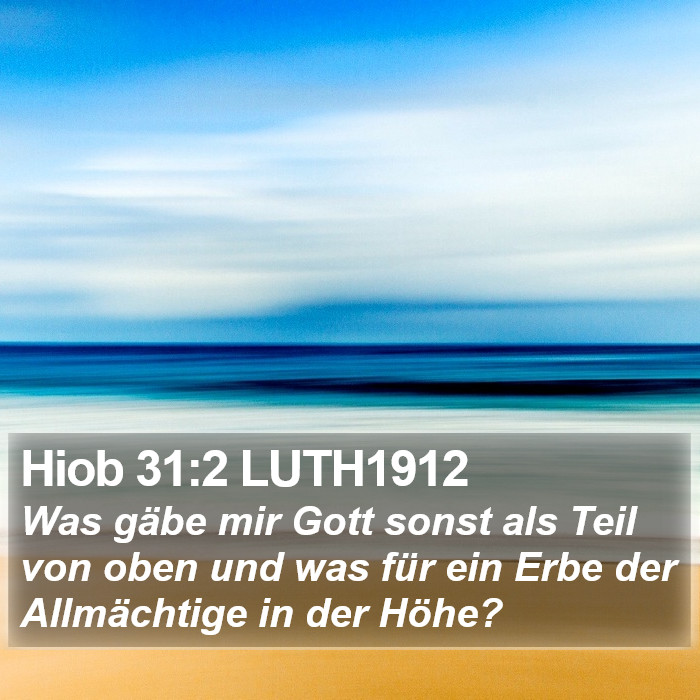 Hiob 31:2 LUTH1912 Bible Study