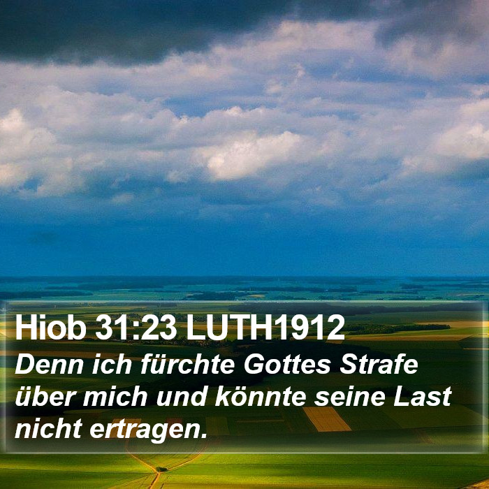 Hiob 31:23 LUTH1912 Bible Study