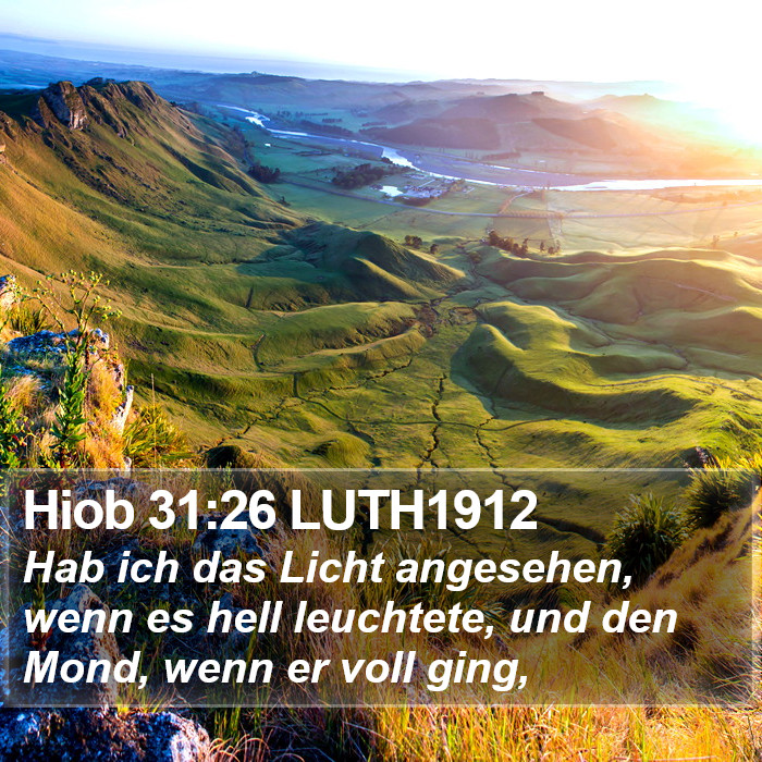 Hiob 31:26 LUTH1912 Bible Study