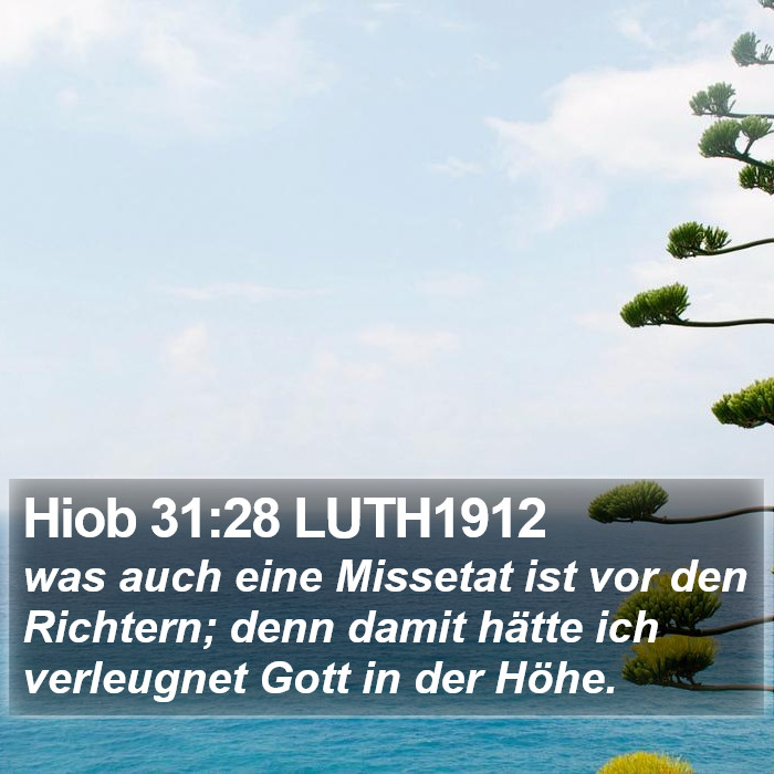 Hiob 31:28 LUTH1912 Bible Study