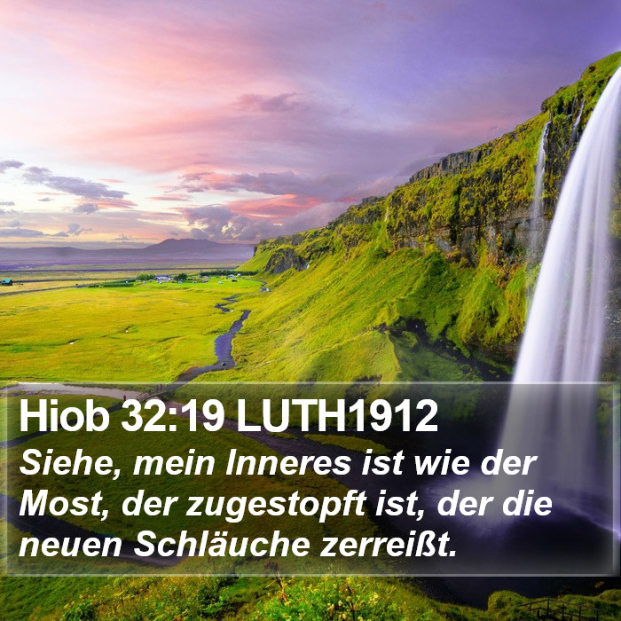 Hiob 32:19 LUTH1912 Bible Study
