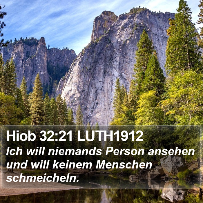 Hiob 32:21 LUTH1912 Bible Study