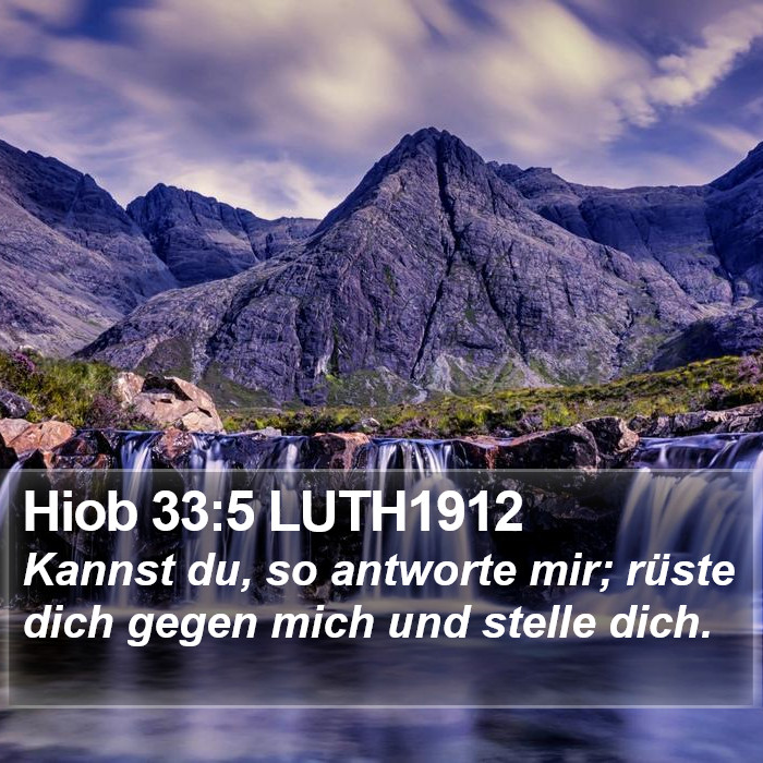 Hiob 33:5 LUTH1912 Bible Study