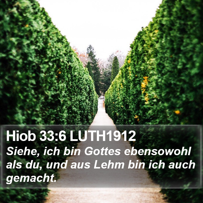 Hiob 33:6 LUTH1912 Bible Study