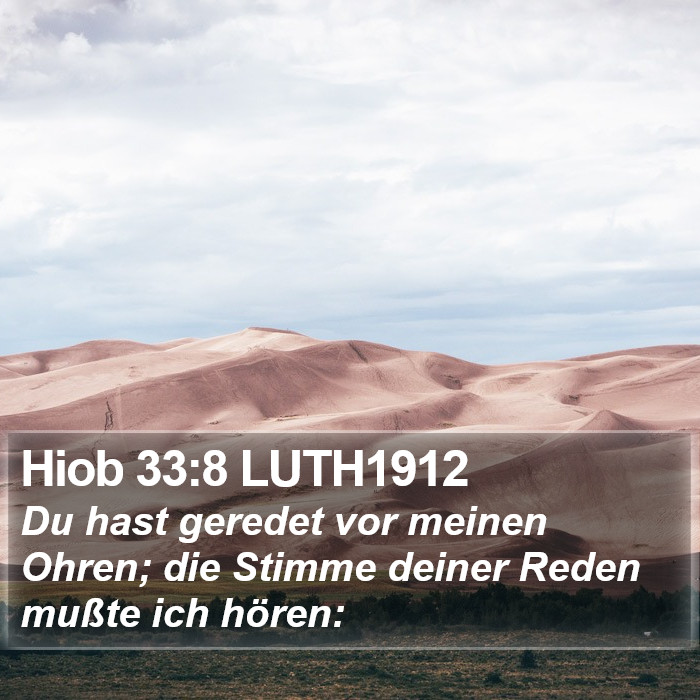 Hiob 33:8 LUTH1912 Bible Study