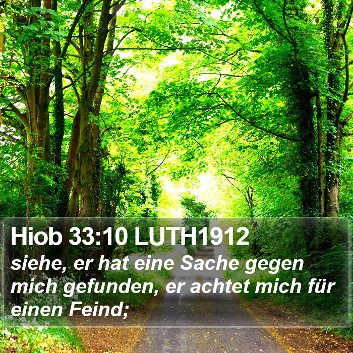 Hiob 33:10 LUTH1912 Bible Study