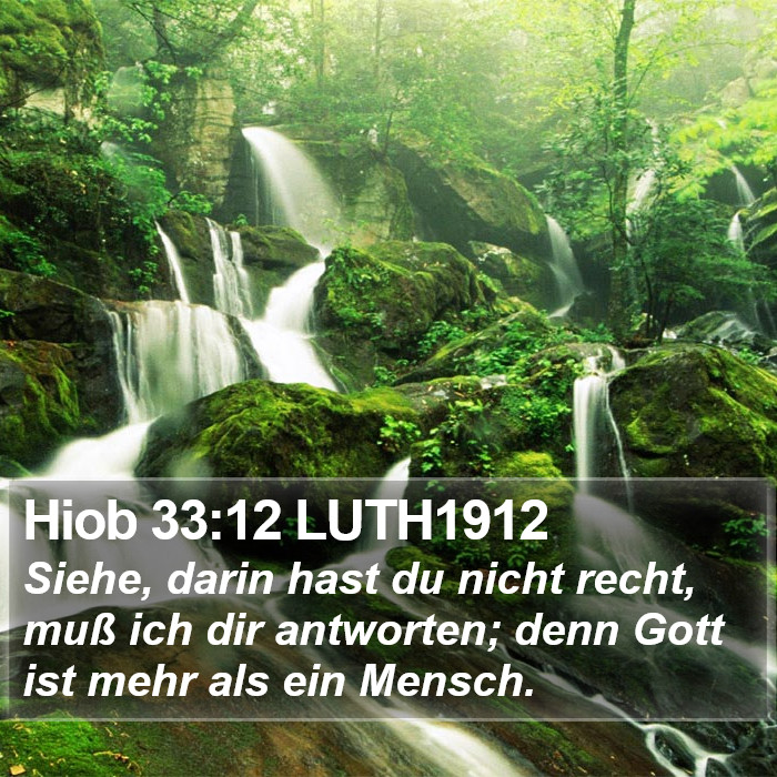 Hiob 33:12 LUTH1912 Bible Study
