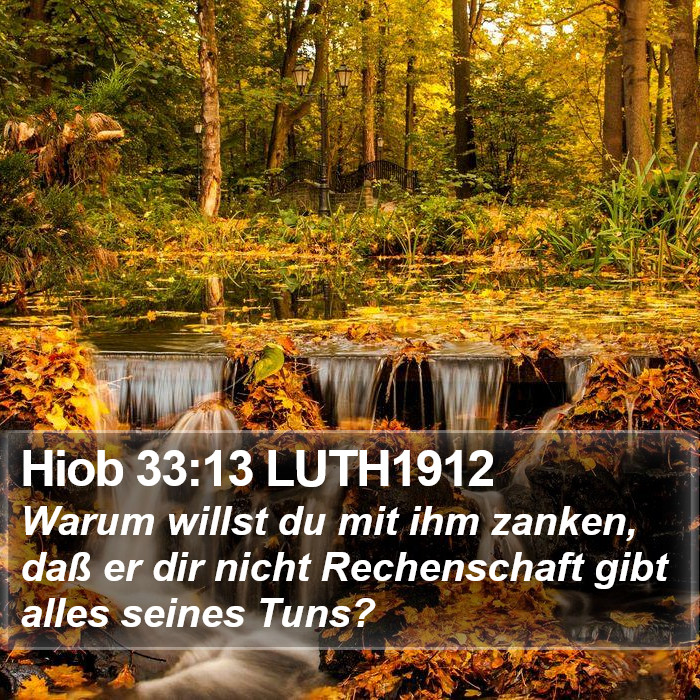 Hiob 33:13 LUTH1912 Bible Study
