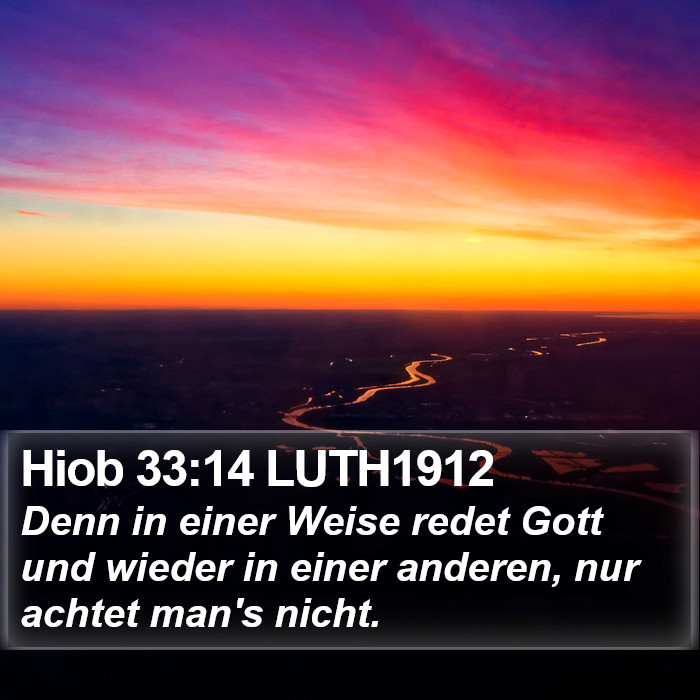 Hiob 33:14 LUTH1912 Bible Study