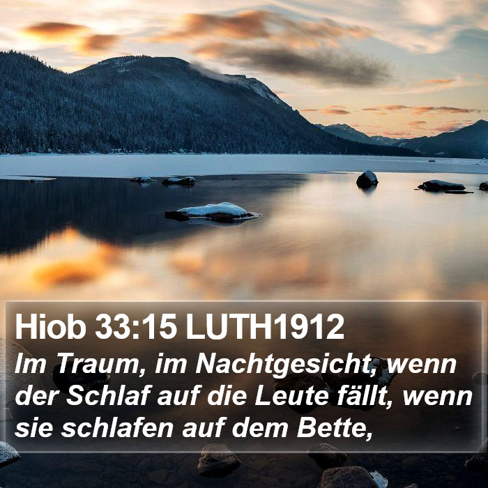 Hiob 33:15 LUTH1912 Bible Study