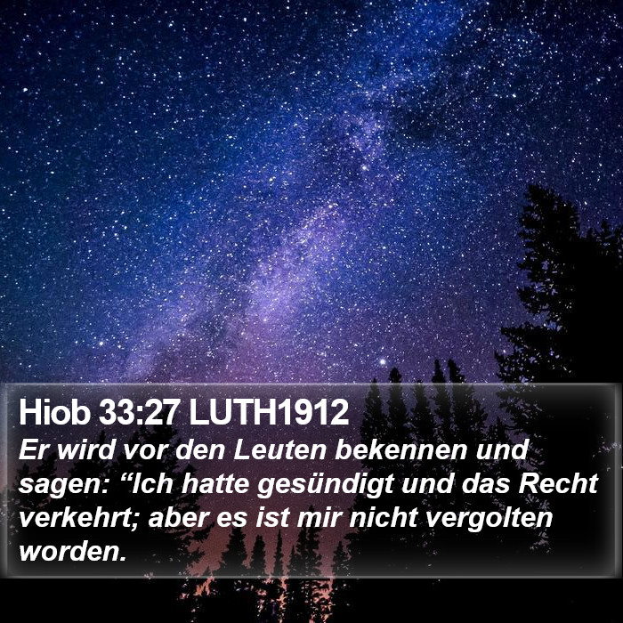 Hiob 33:27 LUTH1912 Bible Study