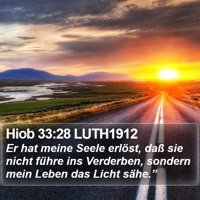 Hiob 33:28 LUTH1912 Bible Study