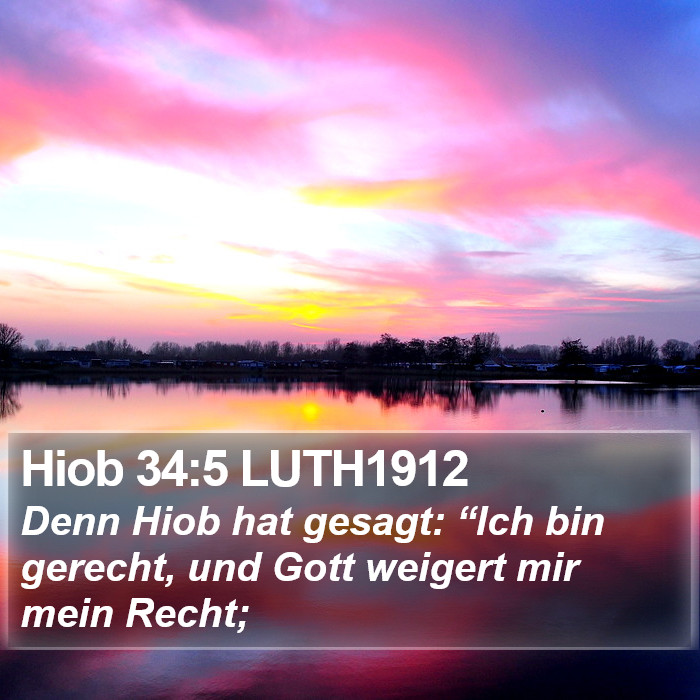 Hiob 34:5 LUTH1912 Bible Study
