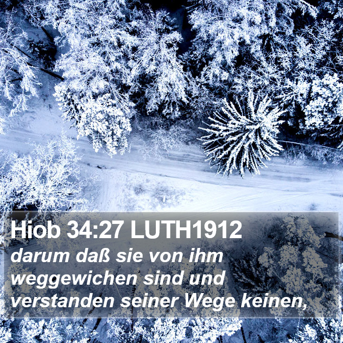 Hiob 34:27 LUTH1912 Bible Study