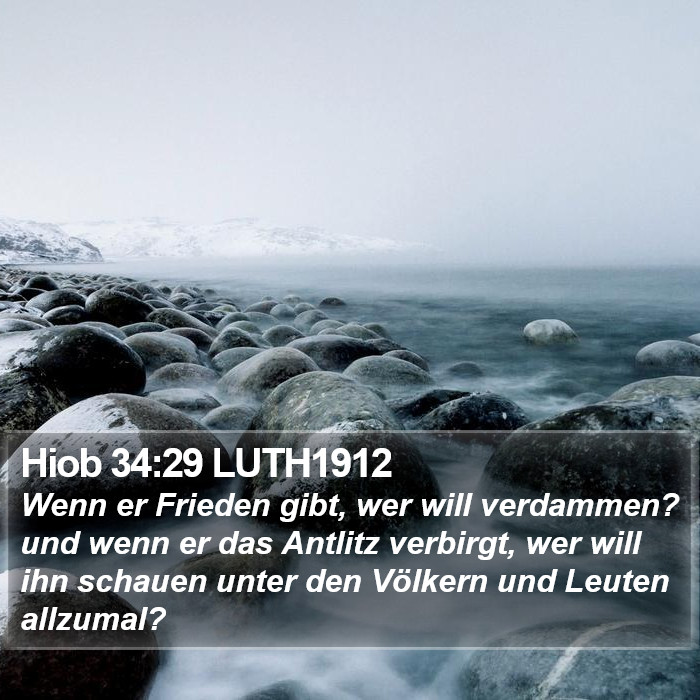Hiob 34:29 LUTH1912 Bible Study