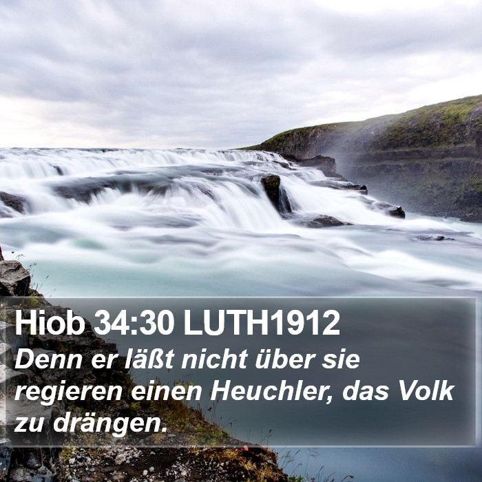 Hiob 34:30 LUTH1912 Bible Study