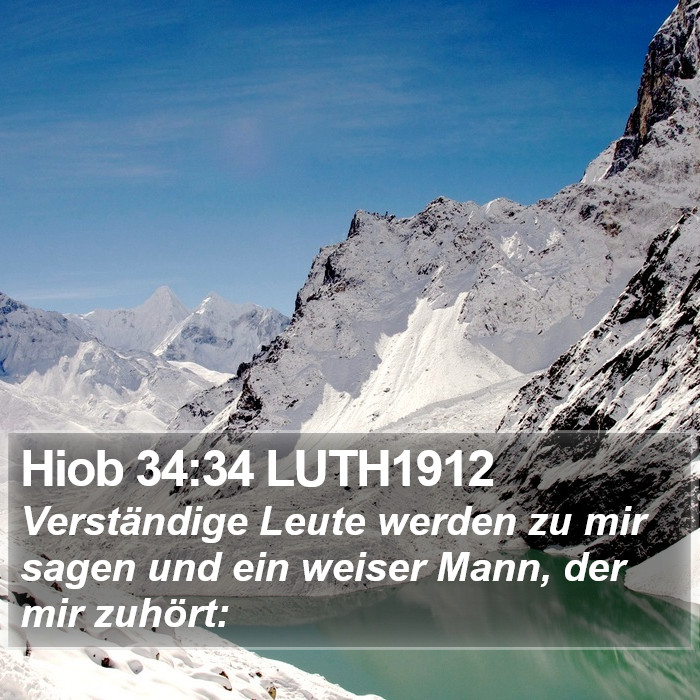 Hiob 34:34 LUTH1912 Bible Study