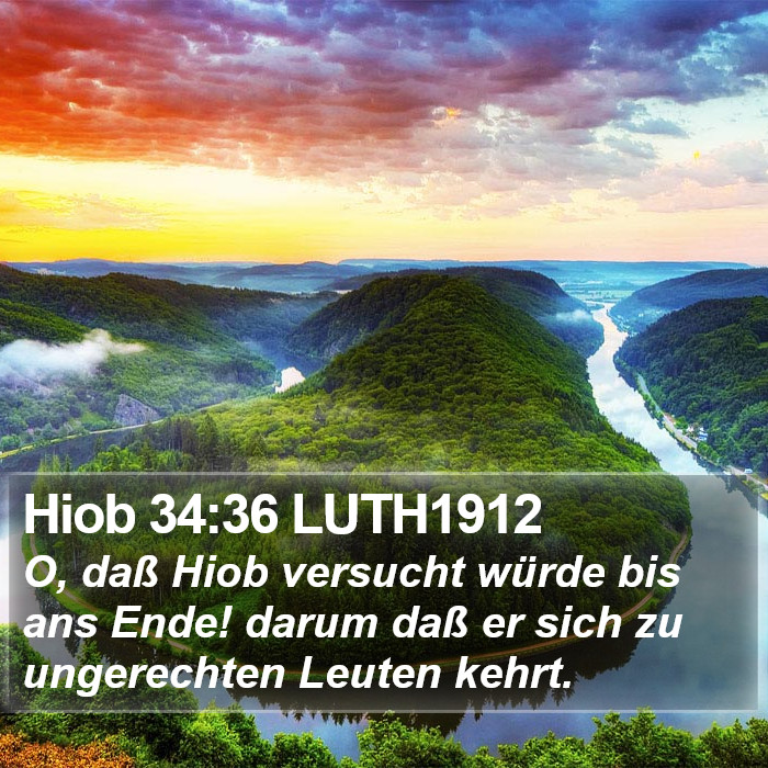 Hiob 34:36 LUTH1912 Bible Study