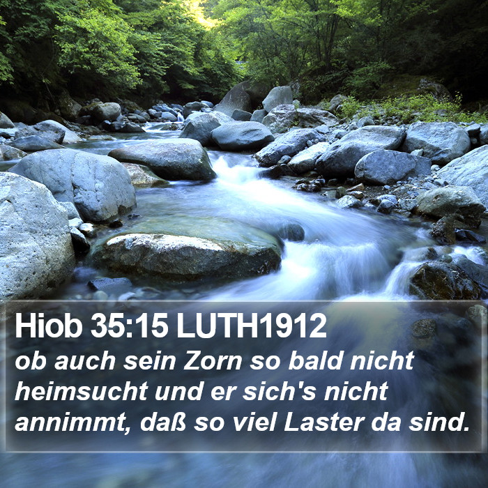 Hiob 35:15 LUTH1912 Bible Study