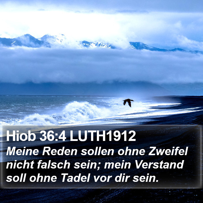 Hiob 36:4 LUTH1912 Bible Study